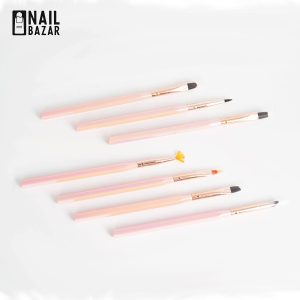 ست قلم طراحی ناخن 7 تیکه حرفه‌ای - Professional 7-Piece Nail Art Brush Set