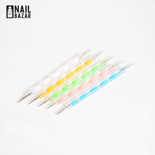 قلم داتینگ 5 تیکه - Double-Ended Nail Art Dotting Pen Set
