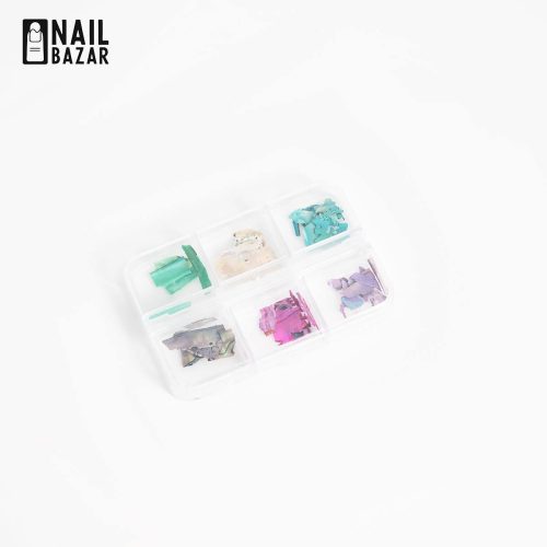 مرمریت ناخن - Crushed Shell Flakes Nail Art Kit