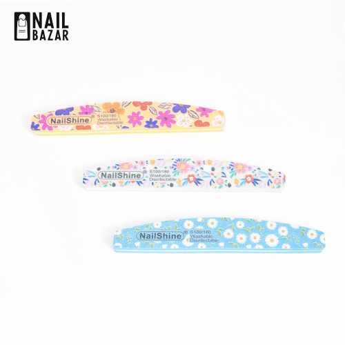 بافر طرح دار نیل شاین - NailShine Patterned Floral Nail Buffer