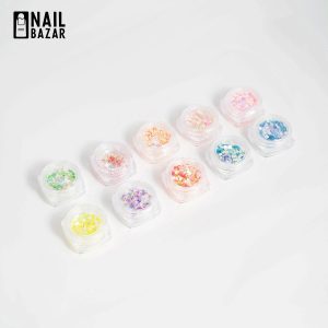دیزاین ۱۰ تایی - 10-Piece Mixed Nail Art Decoration Set