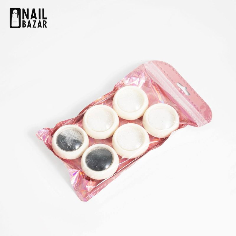 شوگر ۶ تایی - 6 Color Sugar Effect Nail Art Glitter Powder Set