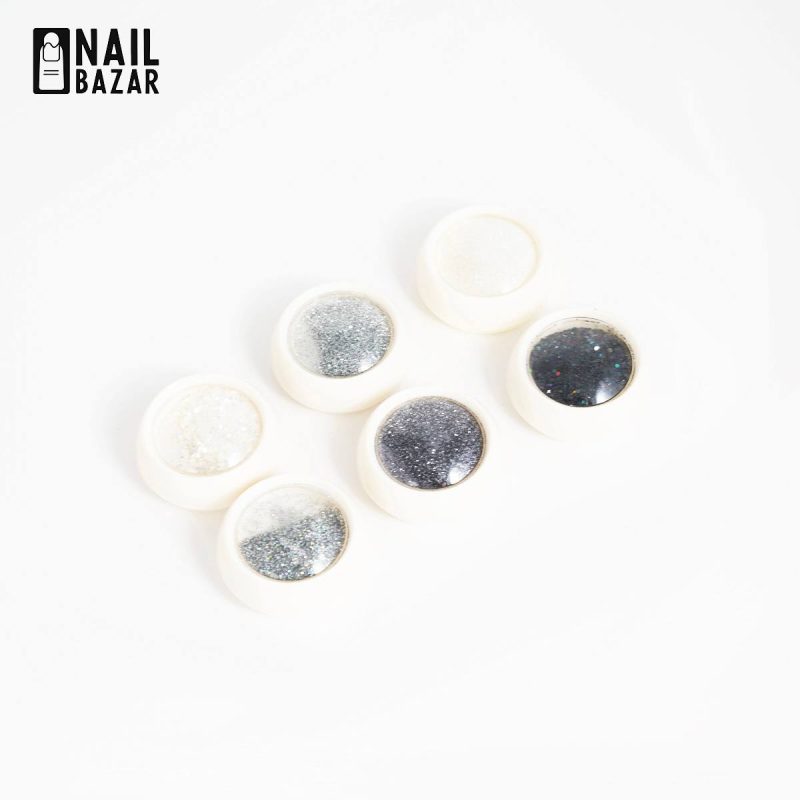 شوگر ۶ تایی - 6 Color Sugar Effect Nail Art Glitter Powder Set