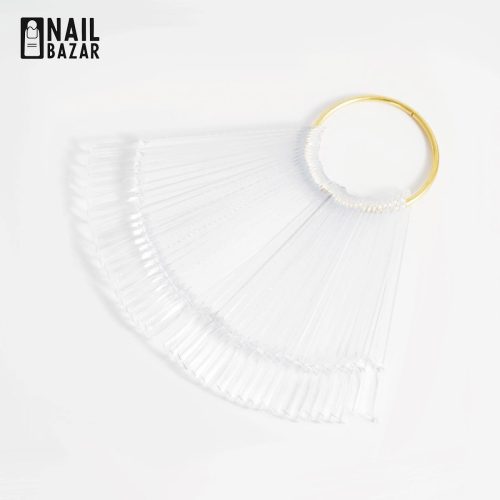 پالت سوییچی شیشه ای مدل مربع - Clear Square Nail Swatch Sticks Ring