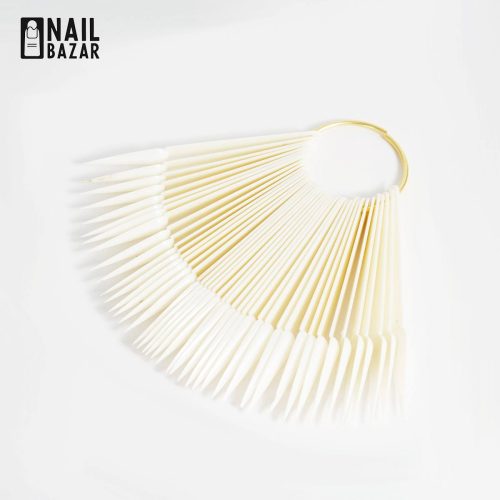 پالت سوییچی شیری مدل تیز - Milky Stiletto Nail Swatch Fan