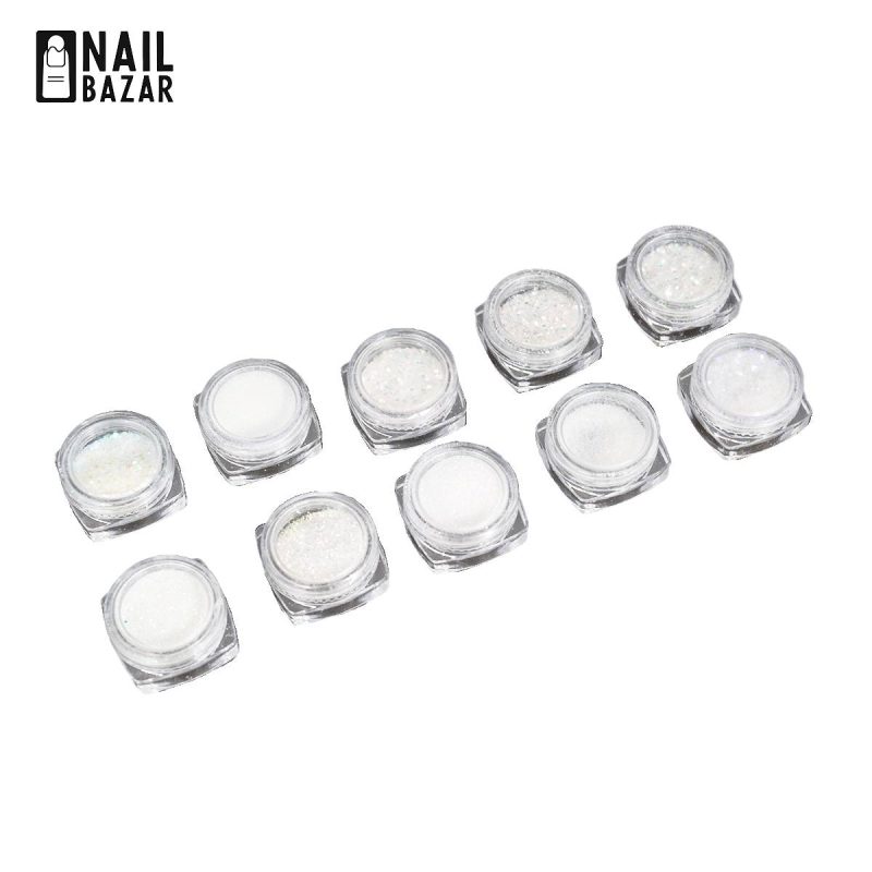 دیزاین ۱۰ تایی مدل 1 - 10-Piece Mixed Nail Art Decoration Set