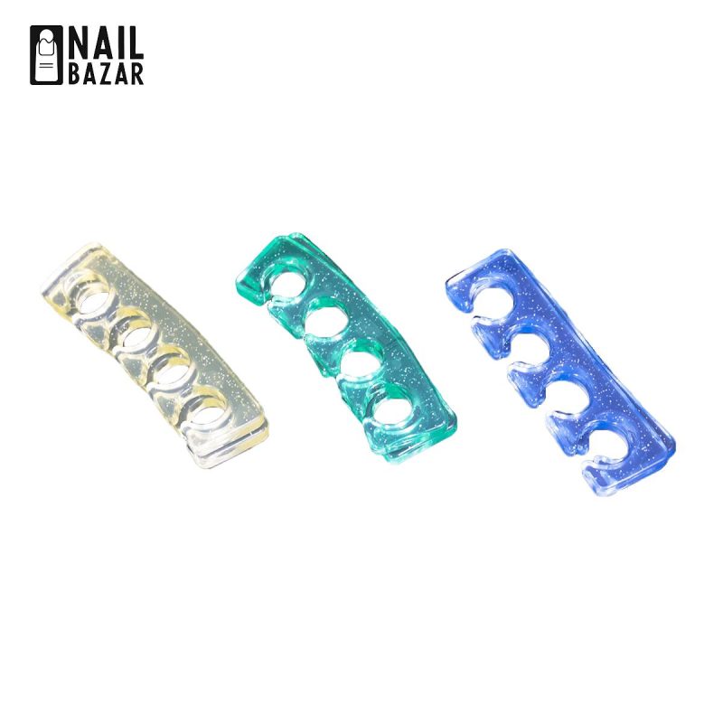 پد لاانگشتی سیلیکونی - Silicone Glitter Toe Separators