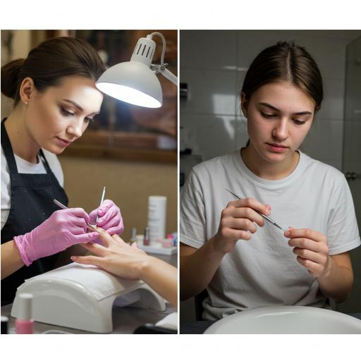 آماده‌سازی ناخن حرفه‌ای در مقابل خانگی